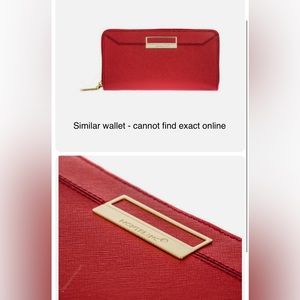 Montblanc Long Wallet 8cc with Red Saffiano Print Leather